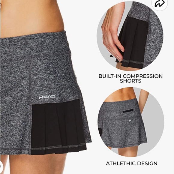 HEAD Women's Athletic Tennis Skort - Performance Training
& Running Skirt - Picture 2 of 9